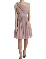 Robe Plissée Lame Tulle Rose Dolce & Gabbana