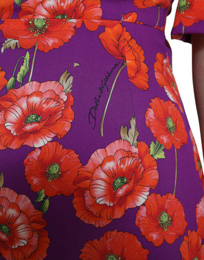 Dolce & Gabbana jurk met bloemenprint en papavermotief in verschillende kleuren