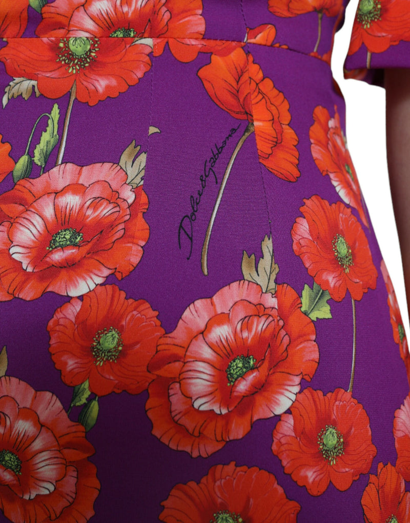 Robe fourreau à imprimé floral multicolore Dolce & Gabbana