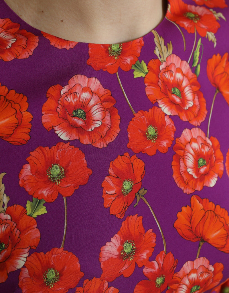 Robe fourreau à imprimé floral multicolore Dolce & Gabbana