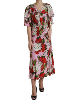 Dolce & Gabbana Robe A-Line Multicolore à Fleurs et Cristaux
