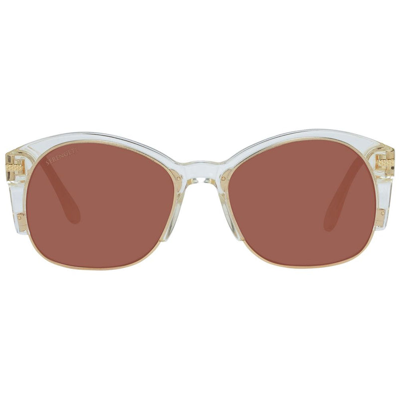 Serengeti Gold Unisex Polarized Round Frame Sunglasses