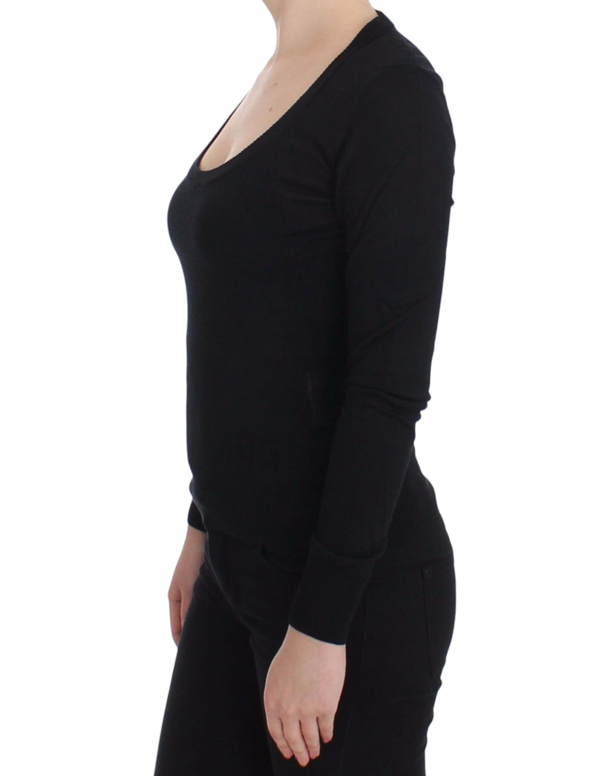Pull en cachemire noir à col rond de Dolce &amp; Gabbana
