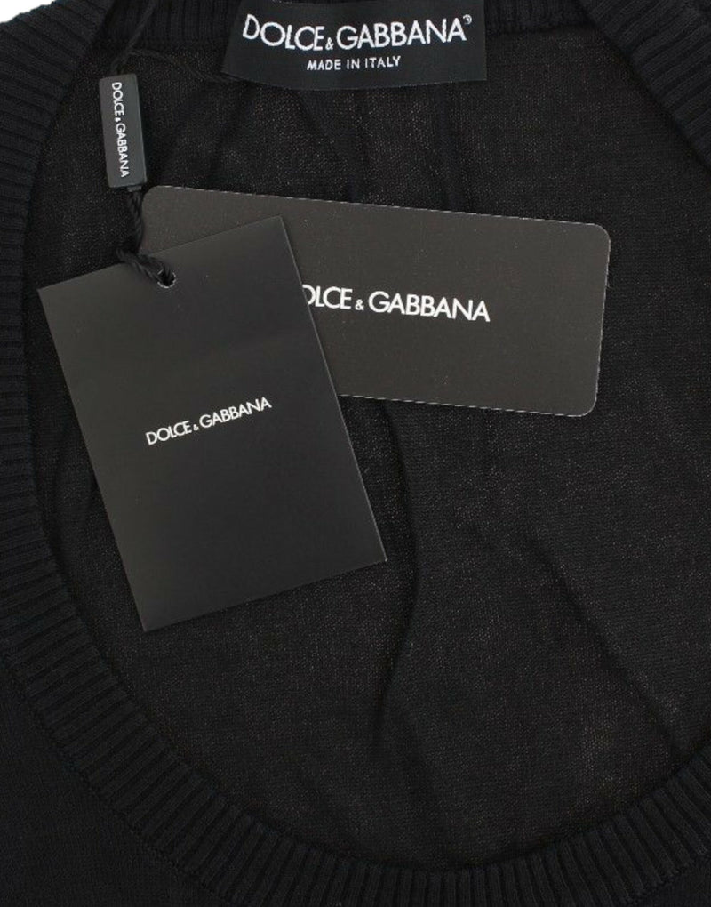 Pull en cachemire noir à col rond de Dolce &amp; Gabbana