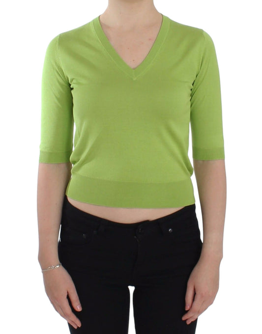 Dolce & Gabbana Groene V-hals Trui van Wol