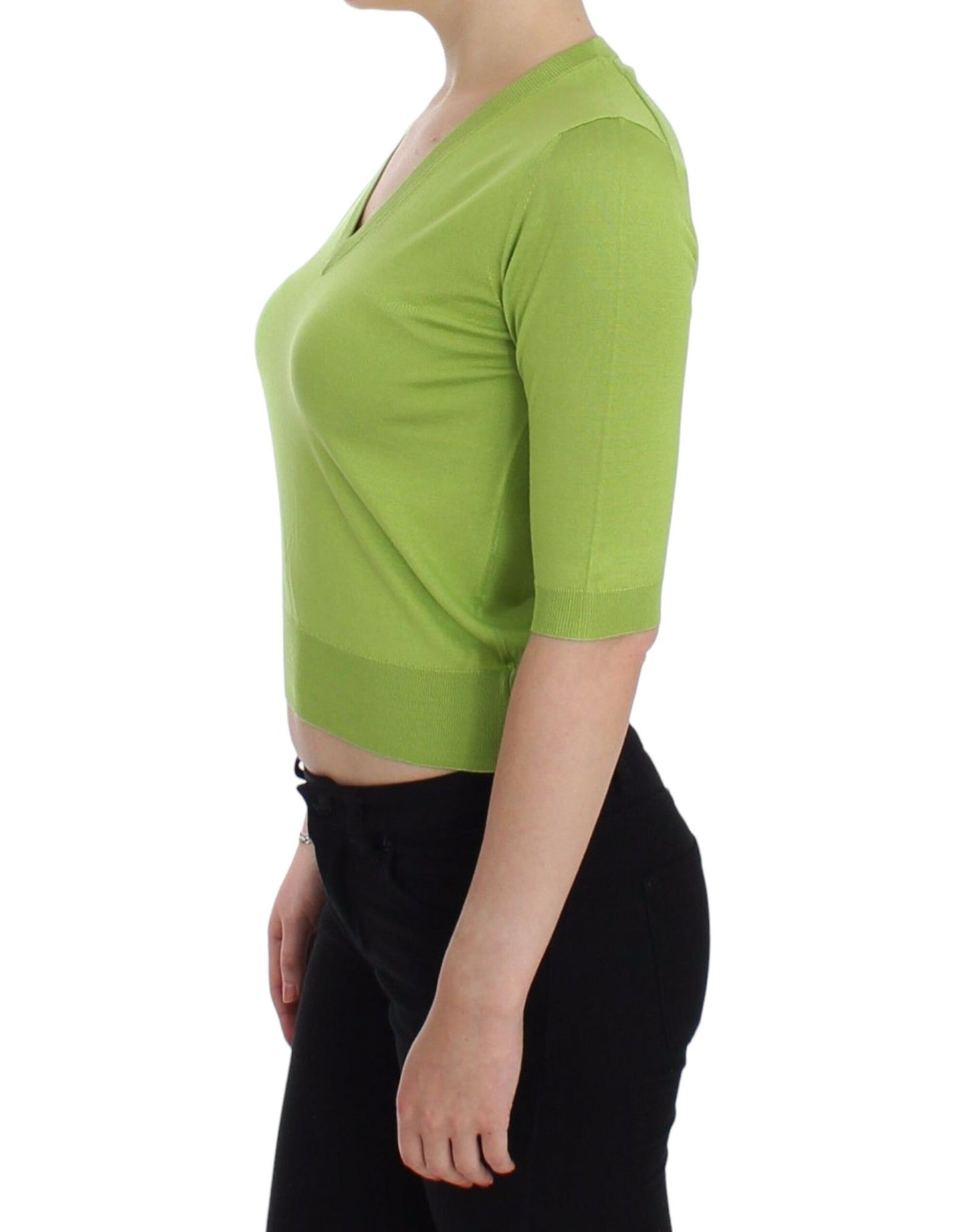 Dolce & Gabbana Groene V-hals Trui van Wol