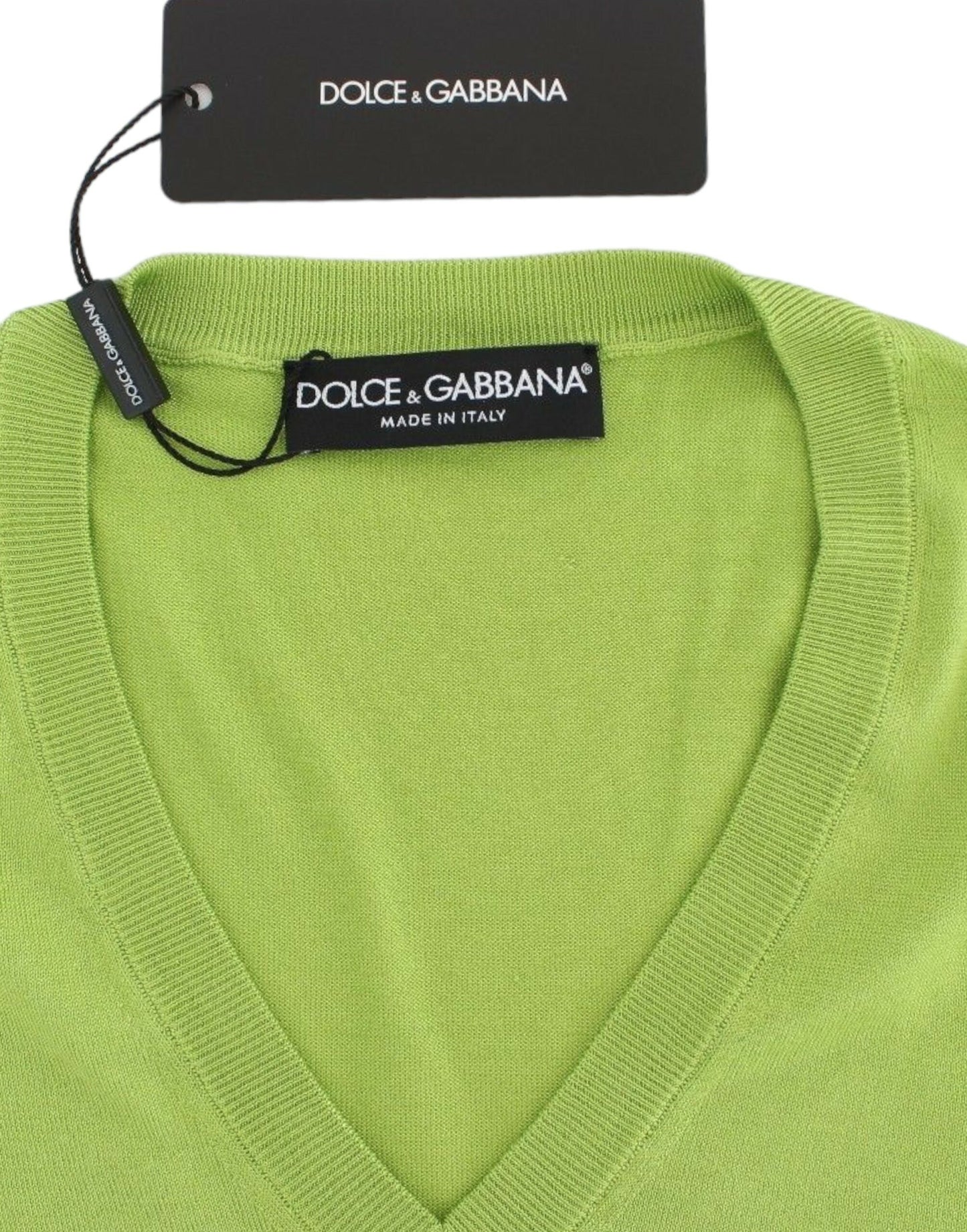 Dolce & Gabbana Groene V-hals Trui van Wol