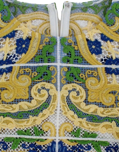 Dolce & Gabbana gebreide trui met multicolore Majolica-borduursels