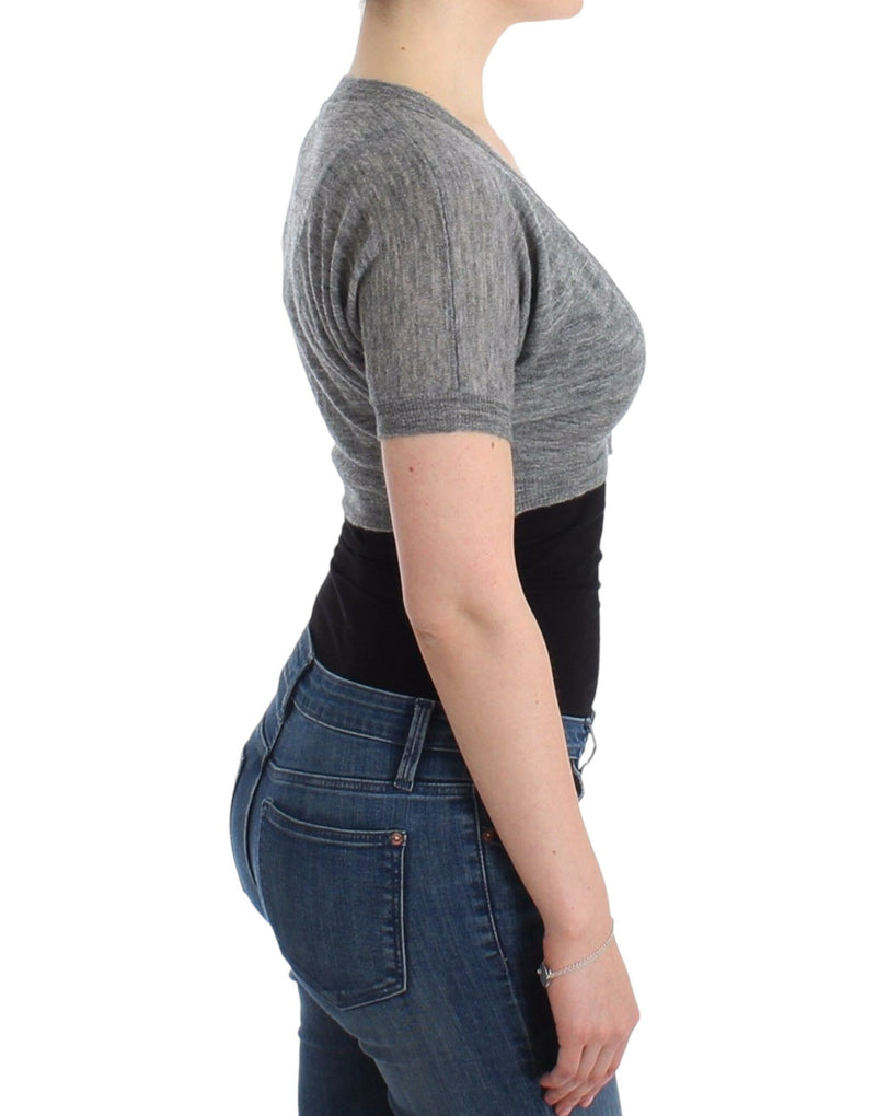 Cardigan boléro en tricot gris Ermanno Scervino Lingerie