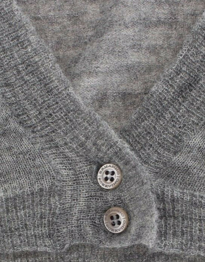 Ermanno Scervino Lingerie gebreide grijze bolero-sweatercardigan
