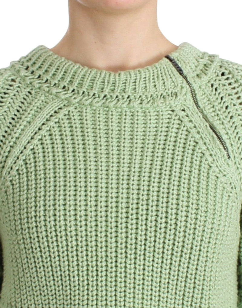 Pull en tricot court vert d'Ermanno Scervino