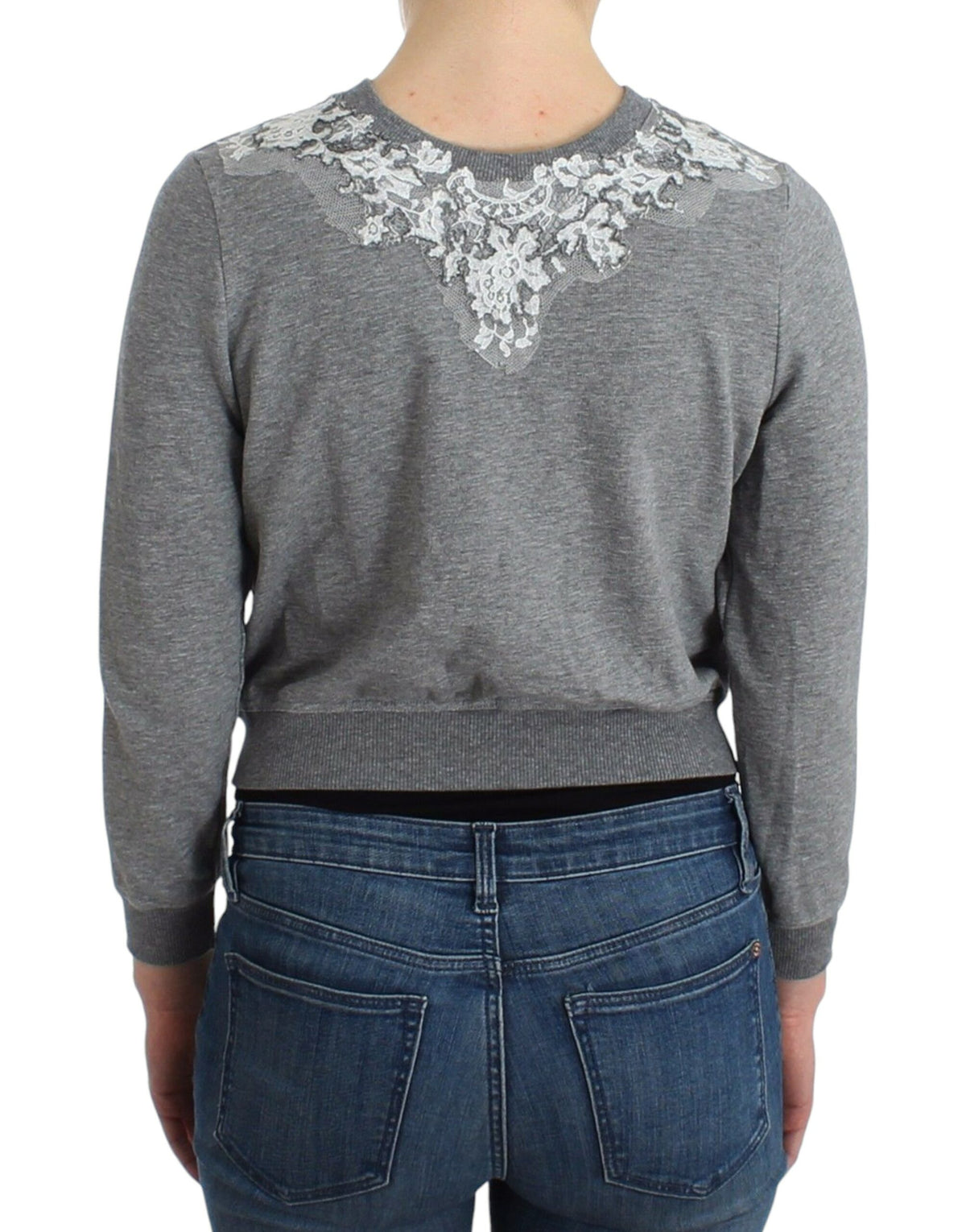 Cardigan Top en Dentelle Grise de Lingerie Ermanno Scervino