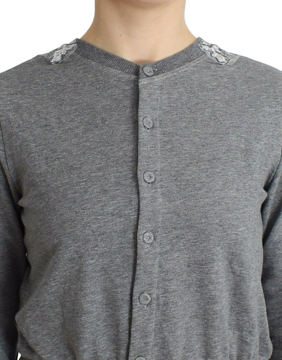 Cardigan Top en Dentelle Grise de Lingerie Ermanno Scervino