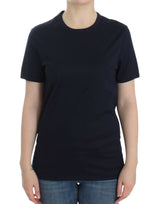 T-shirt en coton à col rond avec logo Ermanno Scervino Lingerie bleu.