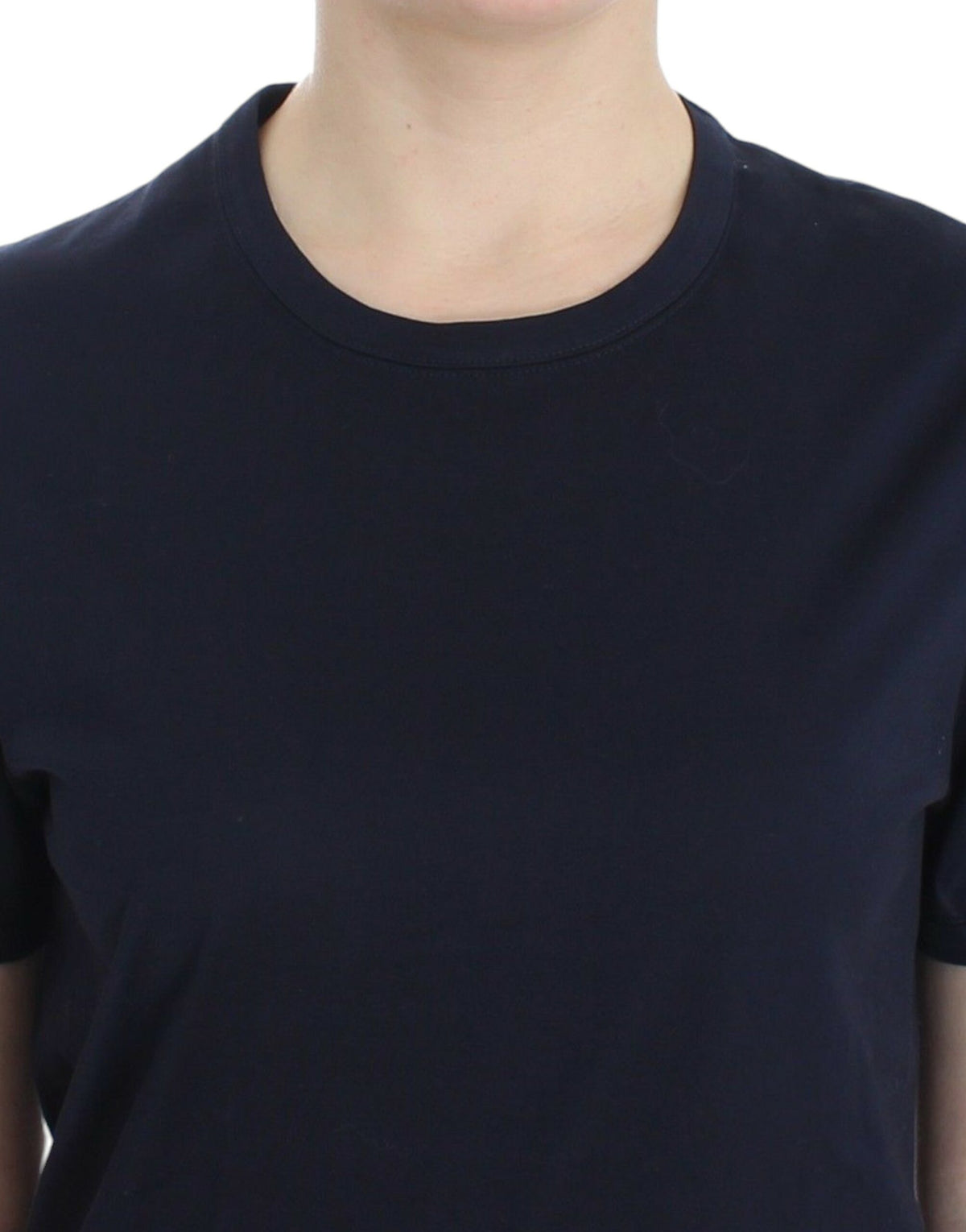 T-shirt en coton à col rond avec logo Ermanno Scervino Lingerie bleu.