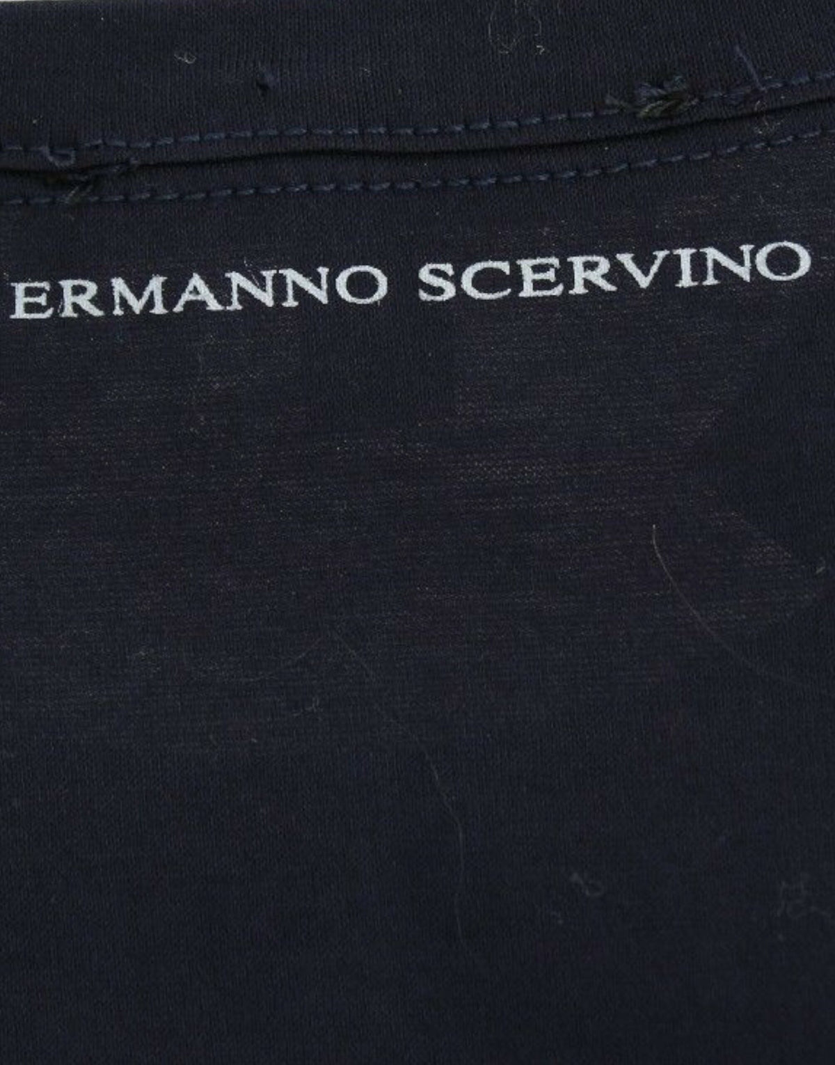 T-shirt en coton à col rond avec logo Ermanno Scervino Lingerie bleu.