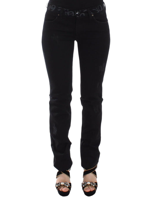 Ermanno Scervino Zwarte Slim Fit Jeans, Skinny Stretch