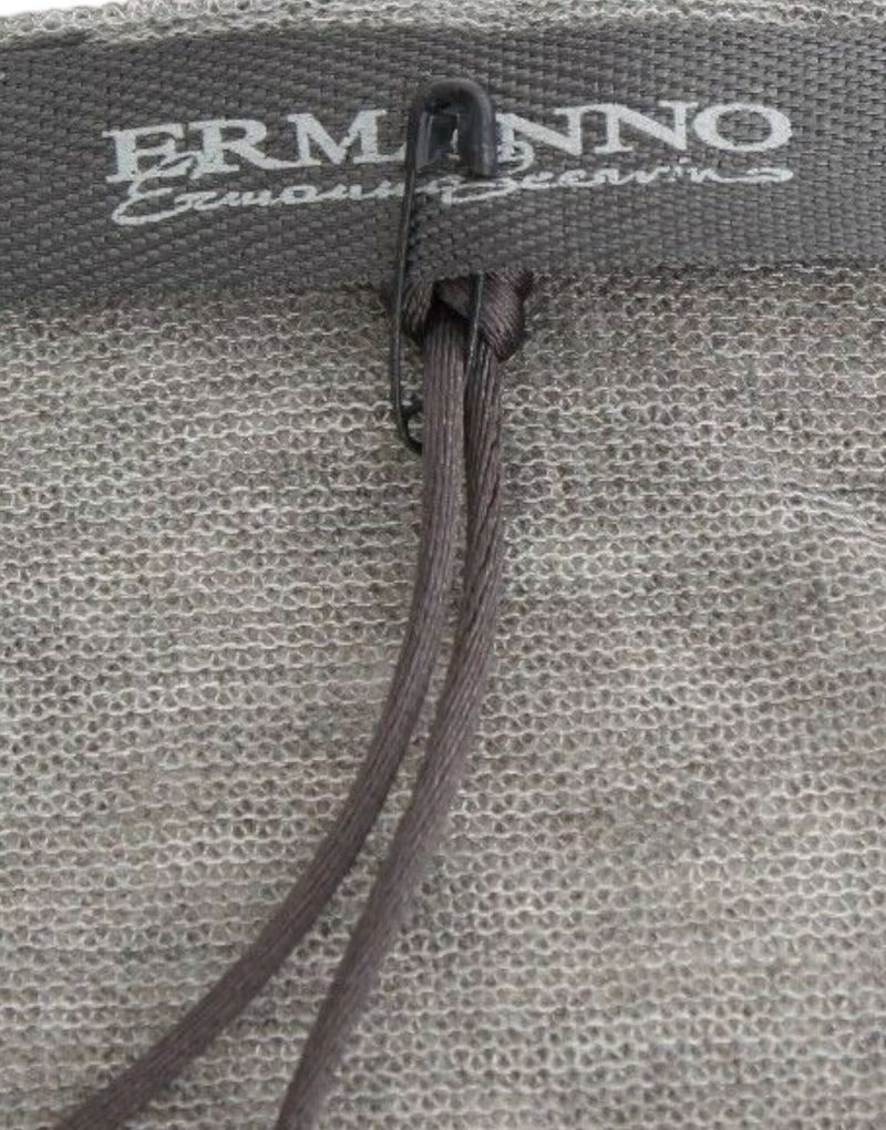 Pull en laine mélangée extensible à manches longues gris d'Ermanno Scervino