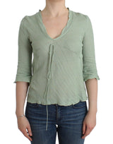 Blouse pull en tricot léger vert d'Ermanno Scervino