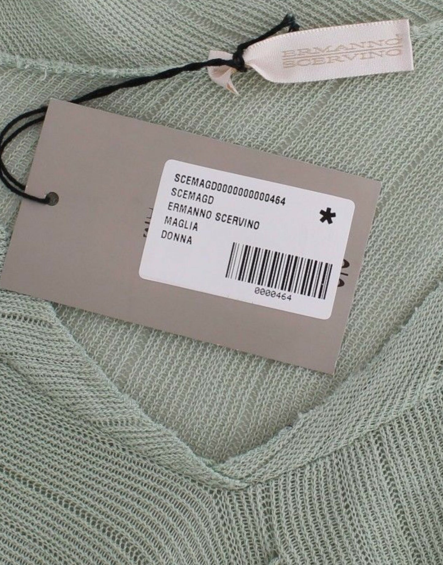 Ermanno Scervino Groene, Lichte, Gebreide Trui/Top/Blouse