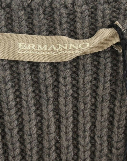 Ermanno Scervino grijze gebreide top, gebreide trui van merinowol