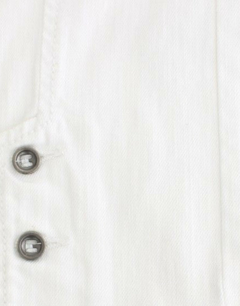 Pantalon en jean blanc taille haute et court Ermanno Scervino, marque Capri.