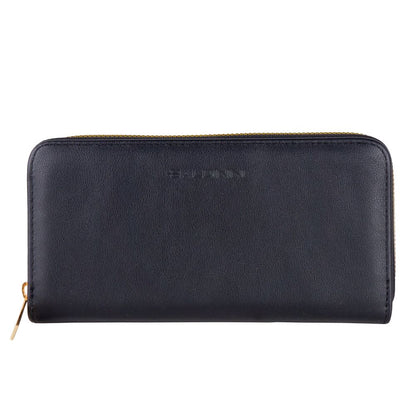 Portefeuille zippé Baldinini Trend Chic en cuir noir