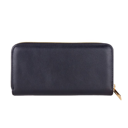 Portefeuille zippé Baldinini Trend Chic en cuir noir