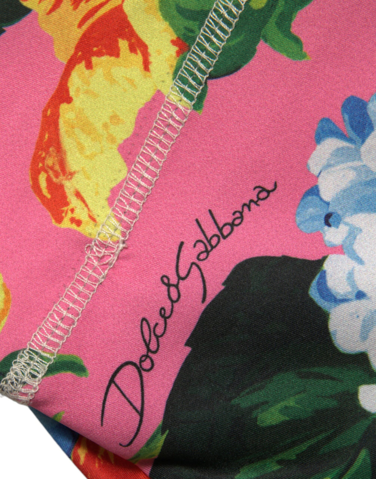 Dolce & Gabbana Leggings Multicolores à Taille Haute Fleuris