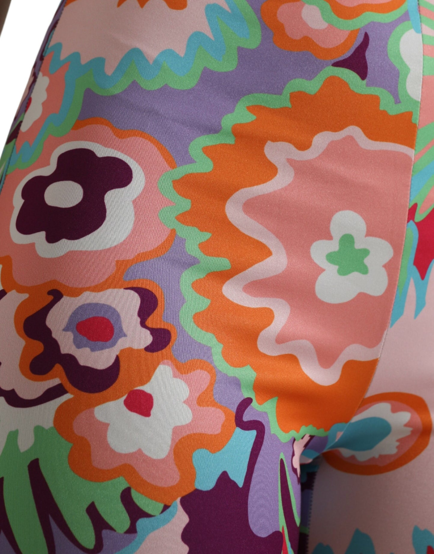 Dolce & Gabbana multicolor bloemenprint leggings met hoge taille
