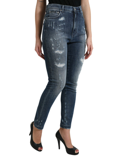 Jeans skinny GRACE en jean bleu foncé délavé de Dolce & Gabbana