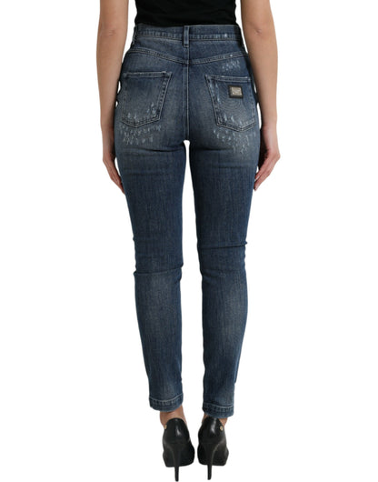 Jeans skinny GRACE en jean bleu foncé délavé de Dolce & Gabbana