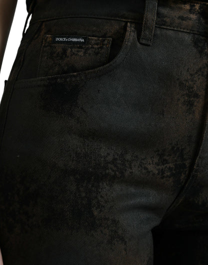 Dolce & Gabbana bruine BOYFRIEND spijkerbroek van katoen met middelhoge taille
