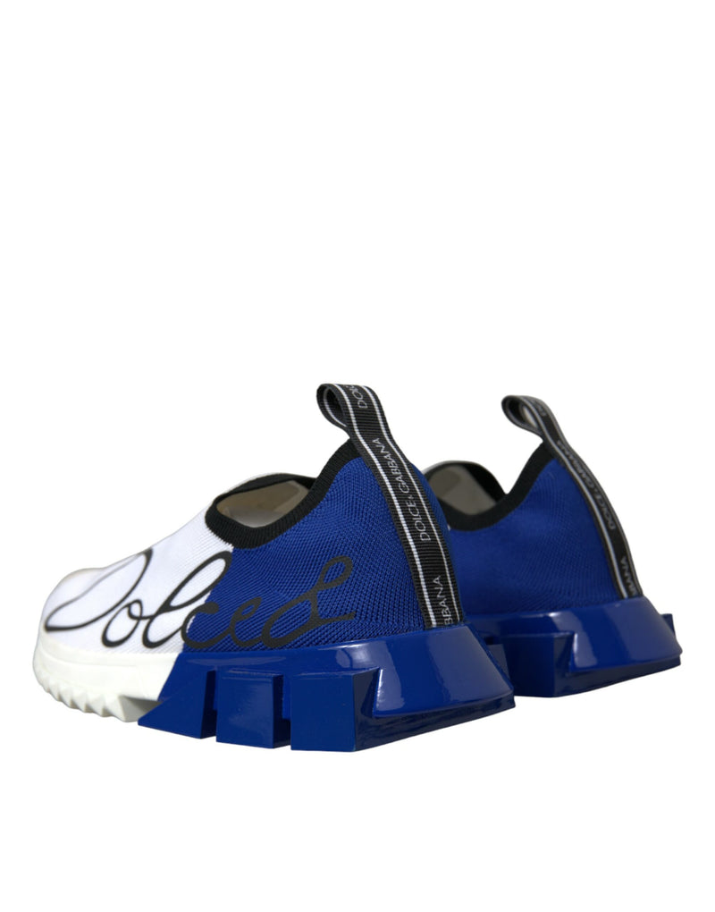 Dolce & Gabbana Witte en Blauwe Sorrento Lage Sneakers voor Heren