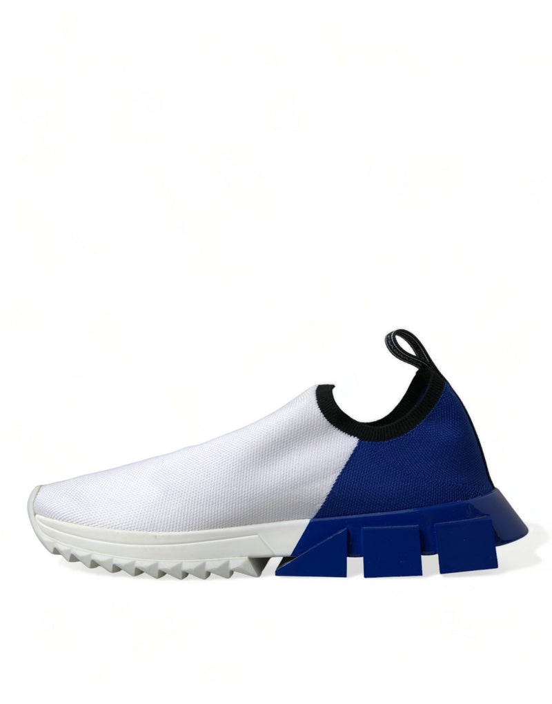 Dolce & Gabbana Witte en Blauwe Sorrento Lage Sneakers voor Heren