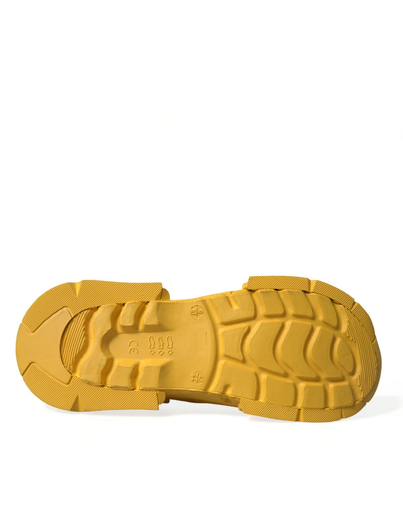 Dolce & Gabbana Clogs en Caoutchouc Jaunes et Verts pour Hommes