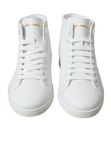 Dolce & Gabbana White Saint Tropez High Top Sneakers for Men