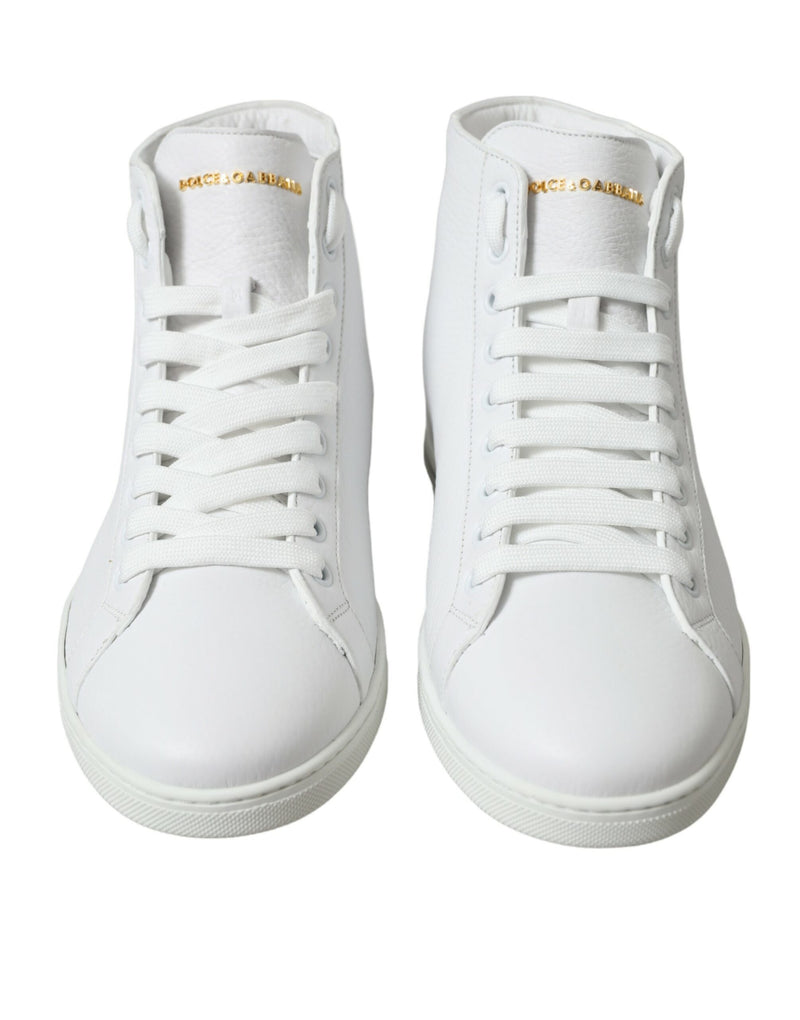 Dolce & Gabbana White Saint Tropez High Top Sneakers for Men