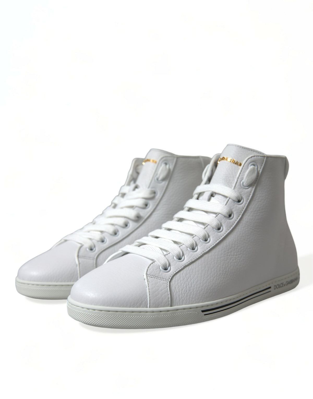 Dolce & Gabbana White Saint Tropez High Top Sneakers for Men