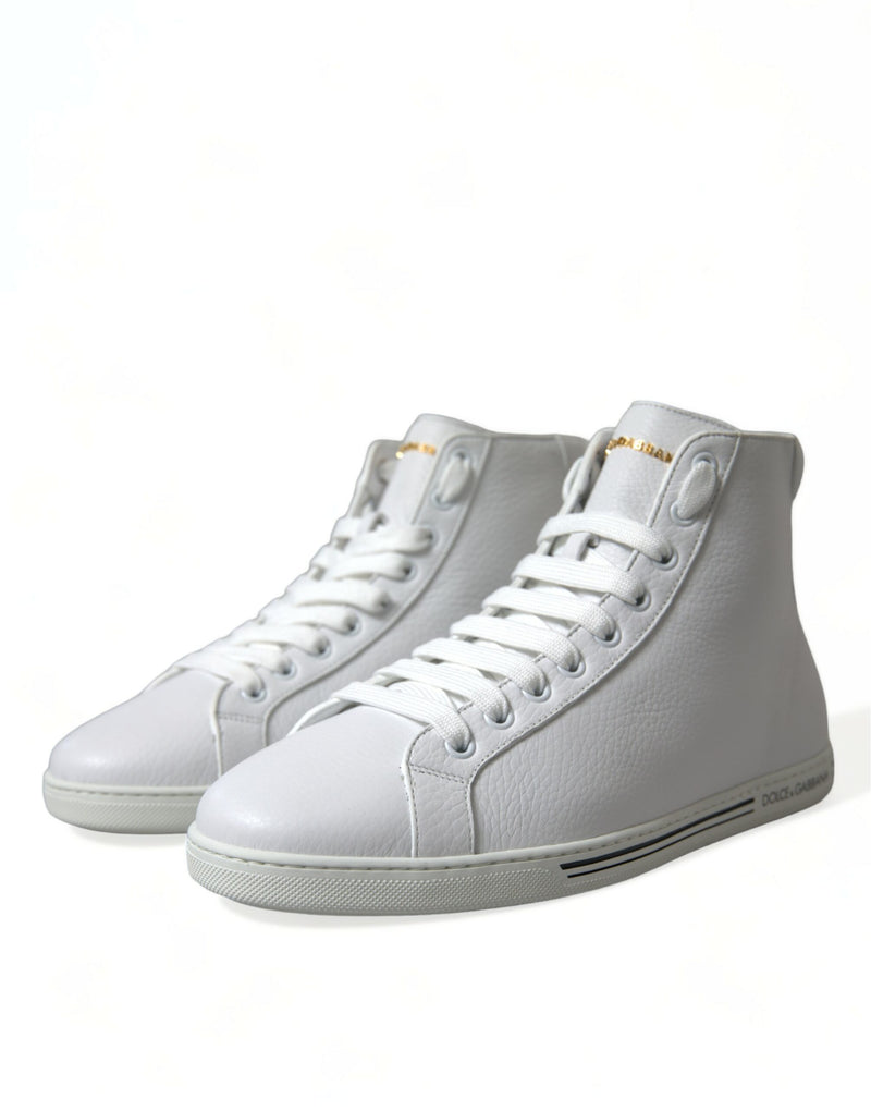 Dolce & Gabbana White Saint Tropez High Top Sneakers for Men
