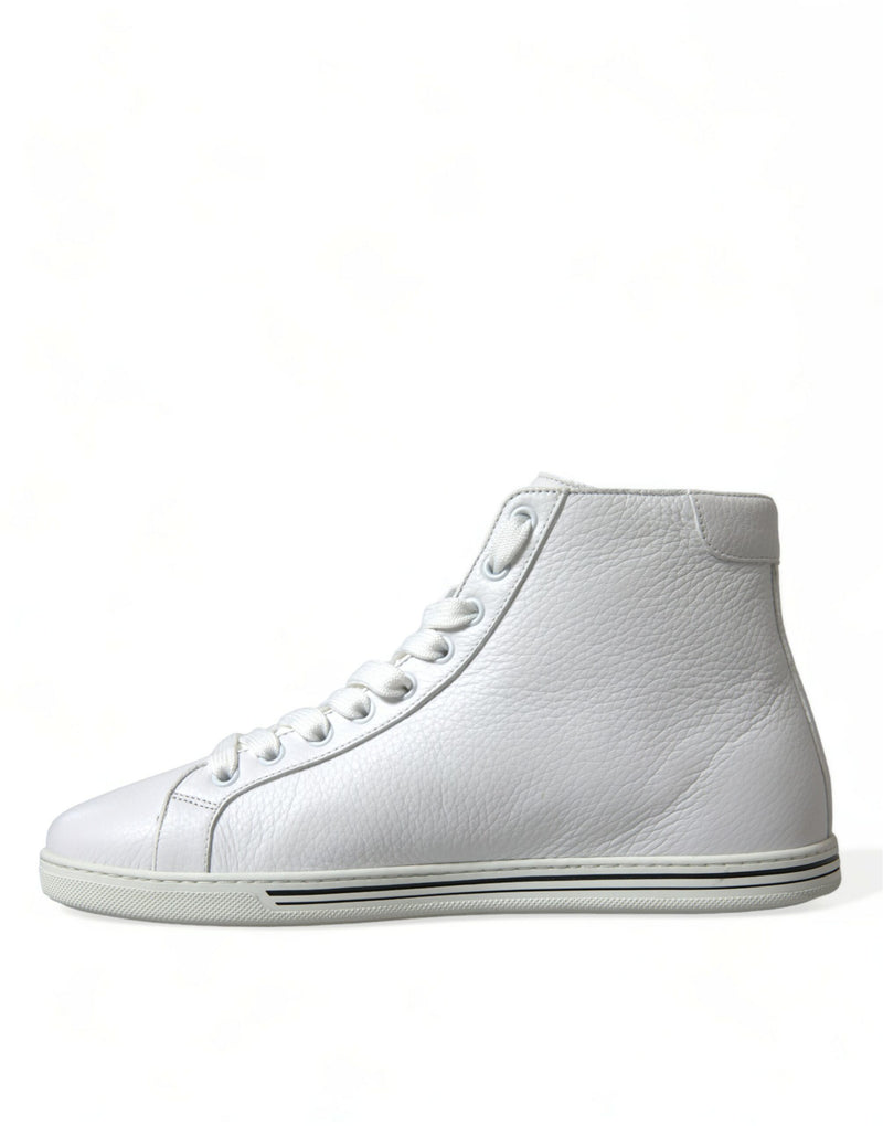 Dolce & Gabbana White Saint Tropez High Top Sneakers for Men