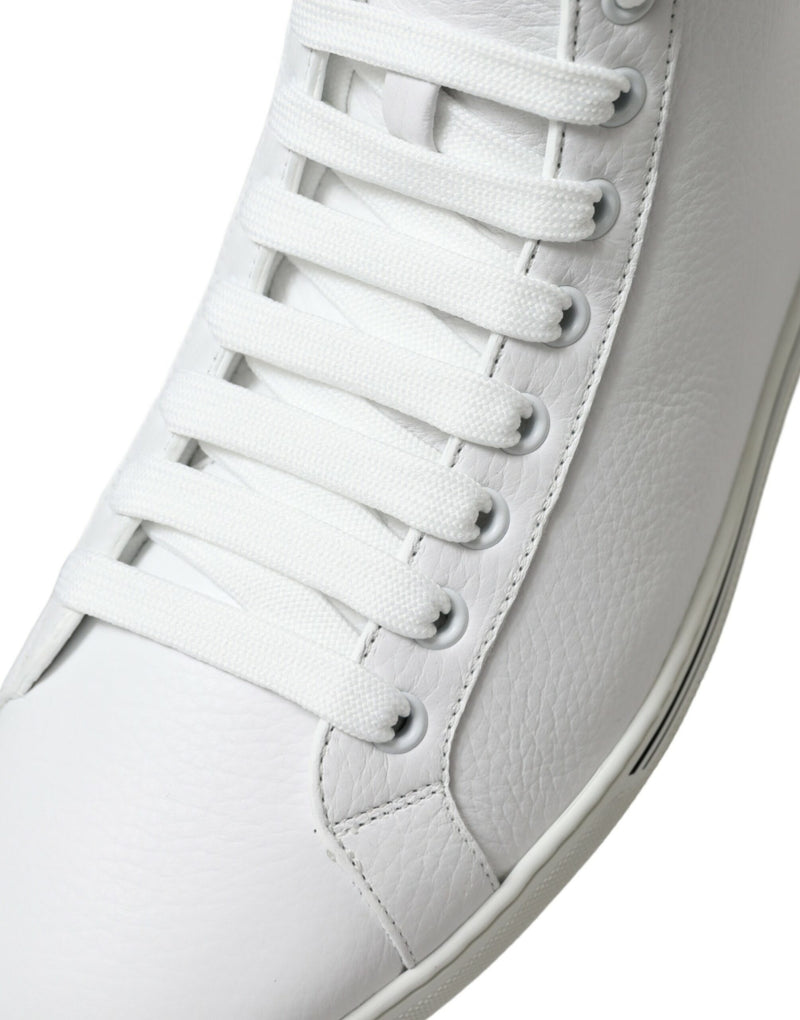 Dolce & Gabbana White Saint Tropez High Top Sneakers for Men