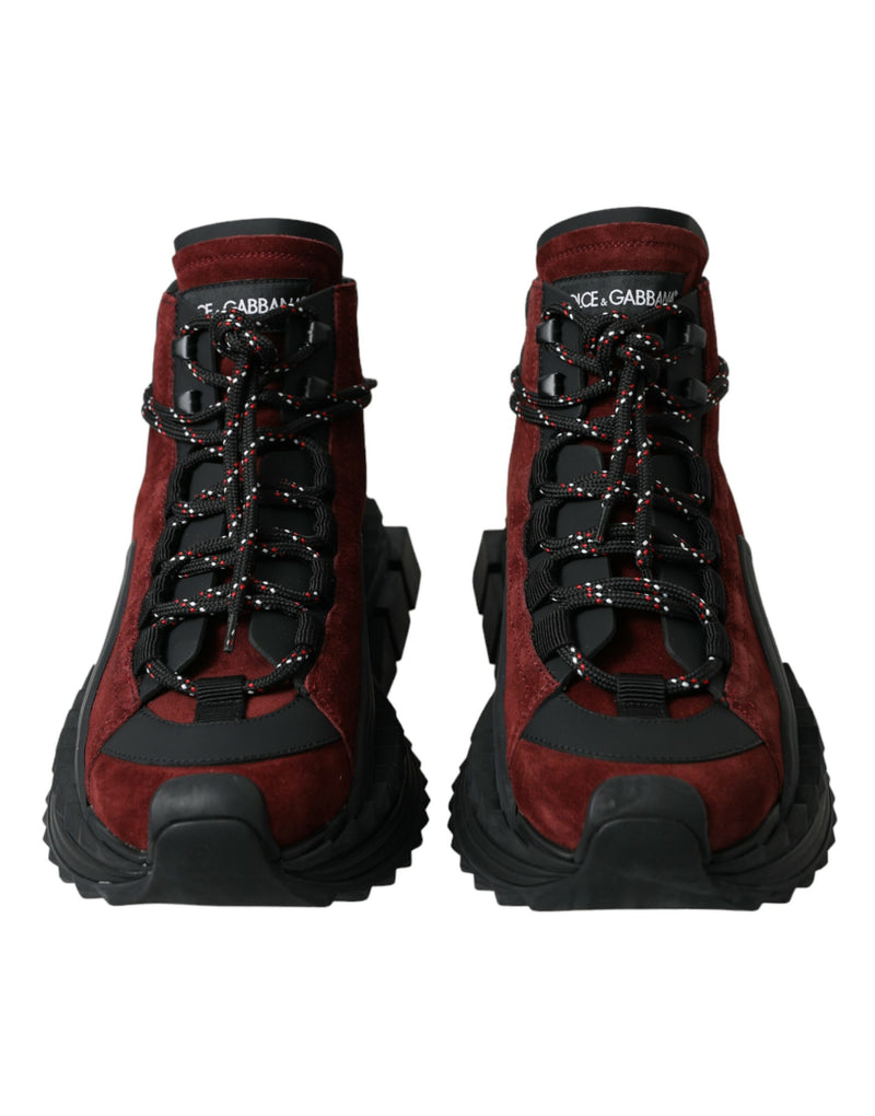 Dolce & Gabbana Burgundy Super King High Top Sneakers for Men
