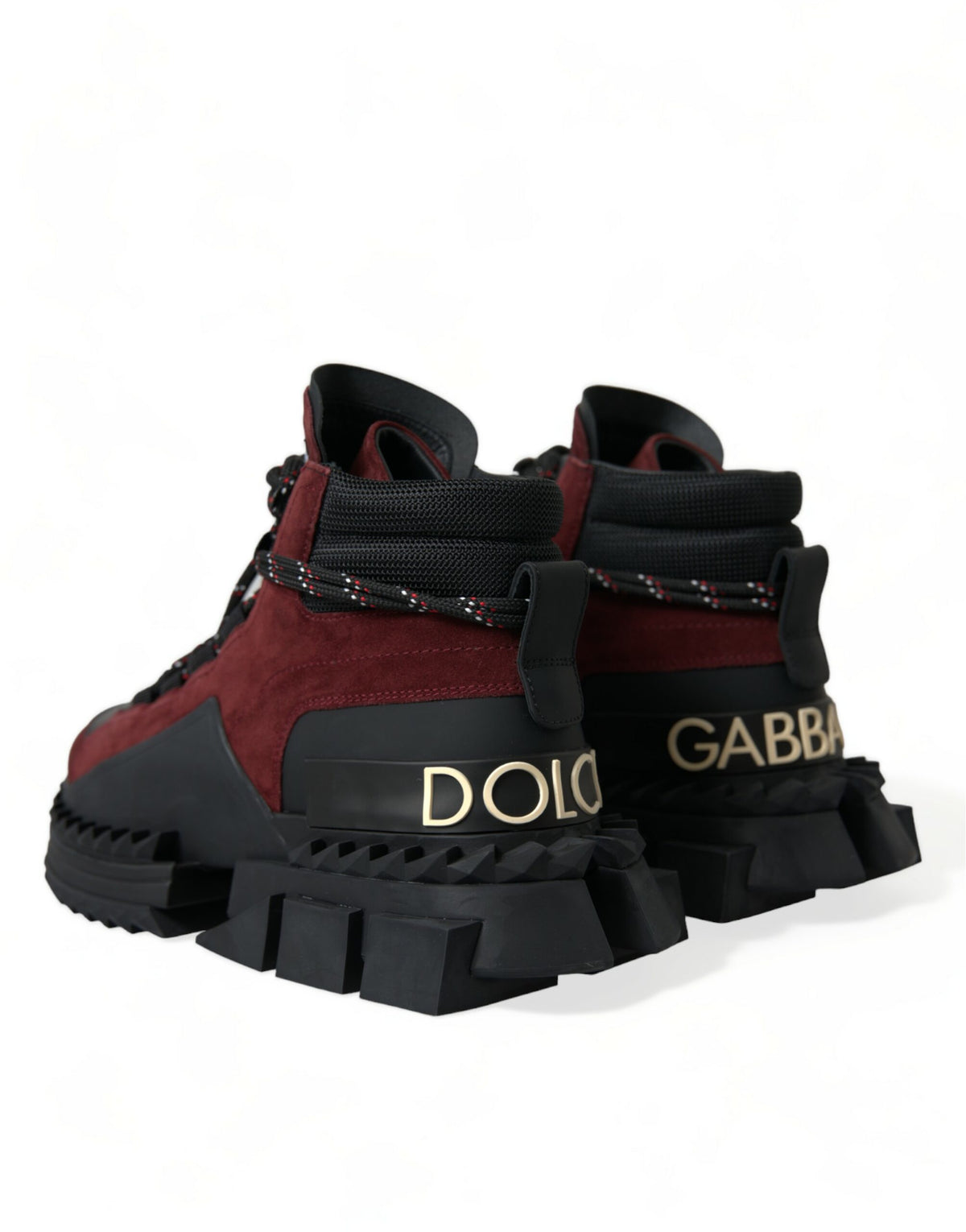 Dolce & Gabbana Burgundy Super King High Top Sneakers for Men