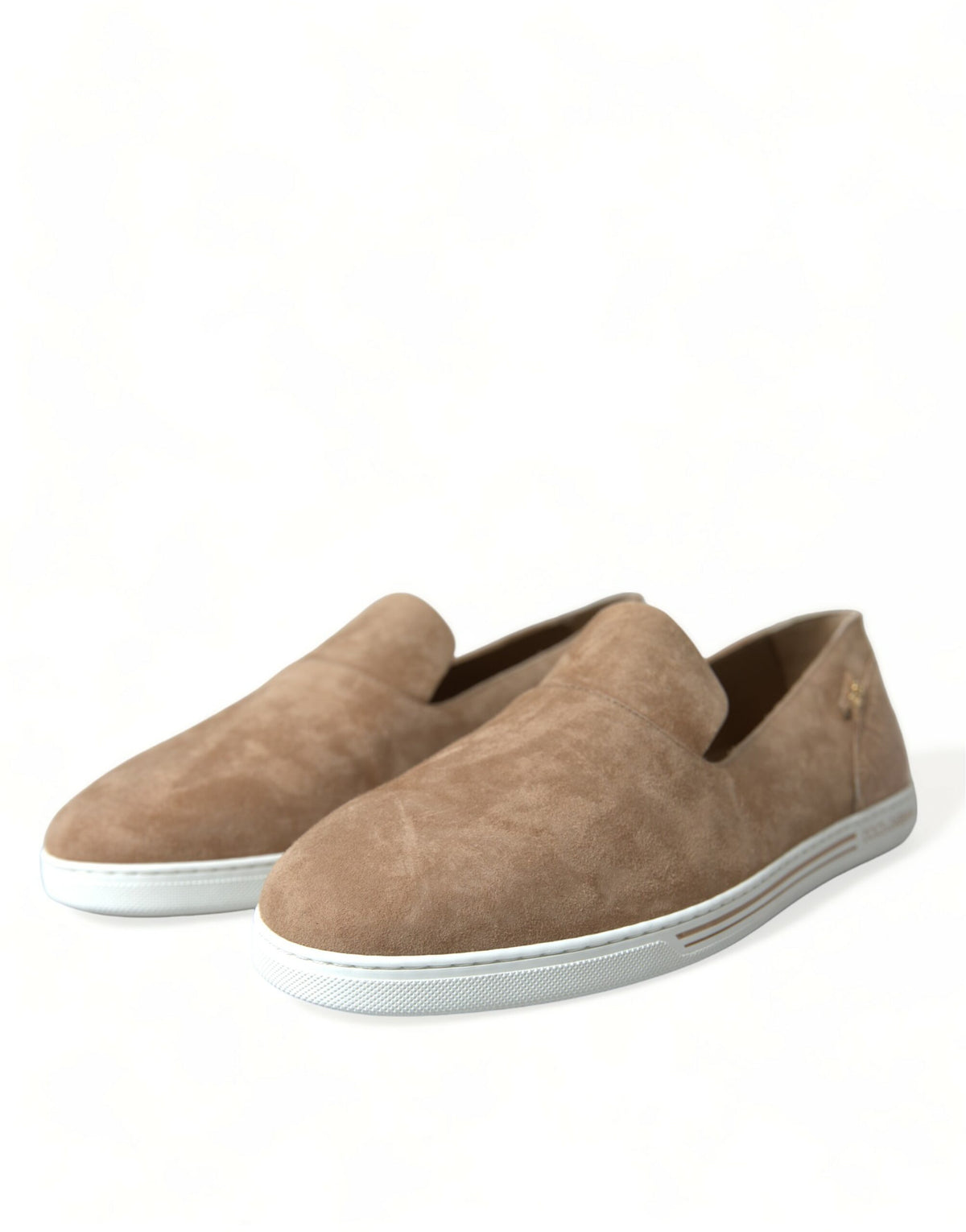 Dolce & Gabbana Beige Suede Caiman Men Loafers