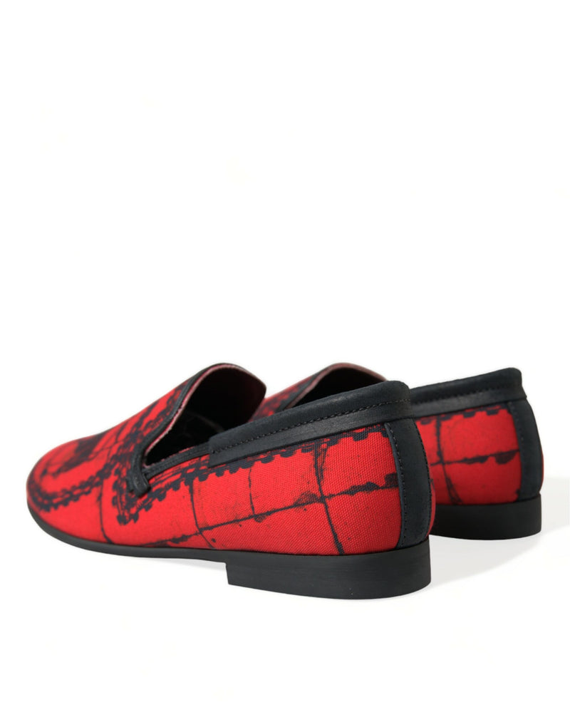 Dolce & Gabbana Red Black Torero Loafers for Men