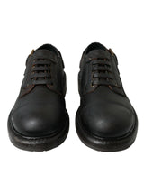 Dolce & Gabbana Brown Leather Lace Up Derby Men's Dress Shoes
