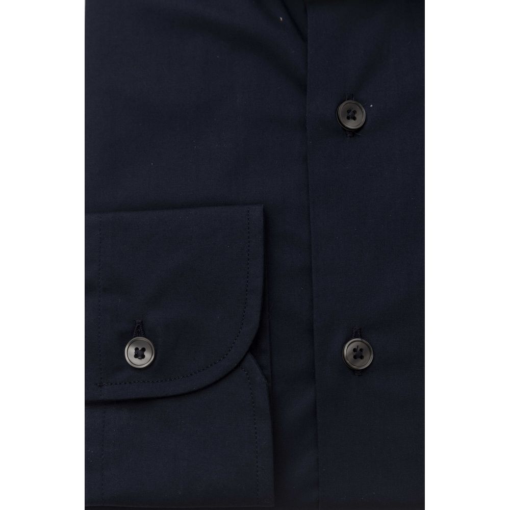 Bagutta Blue Cotton Men's Slim Fit Shirt