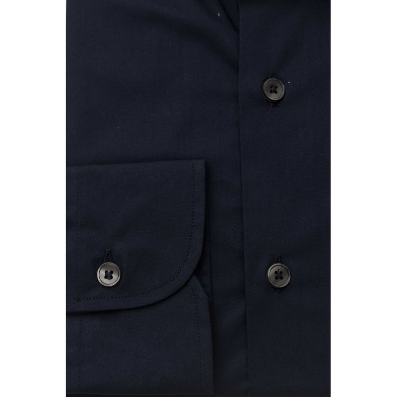 Bagutta Blue Cotton Men's Slim Fit Shirt