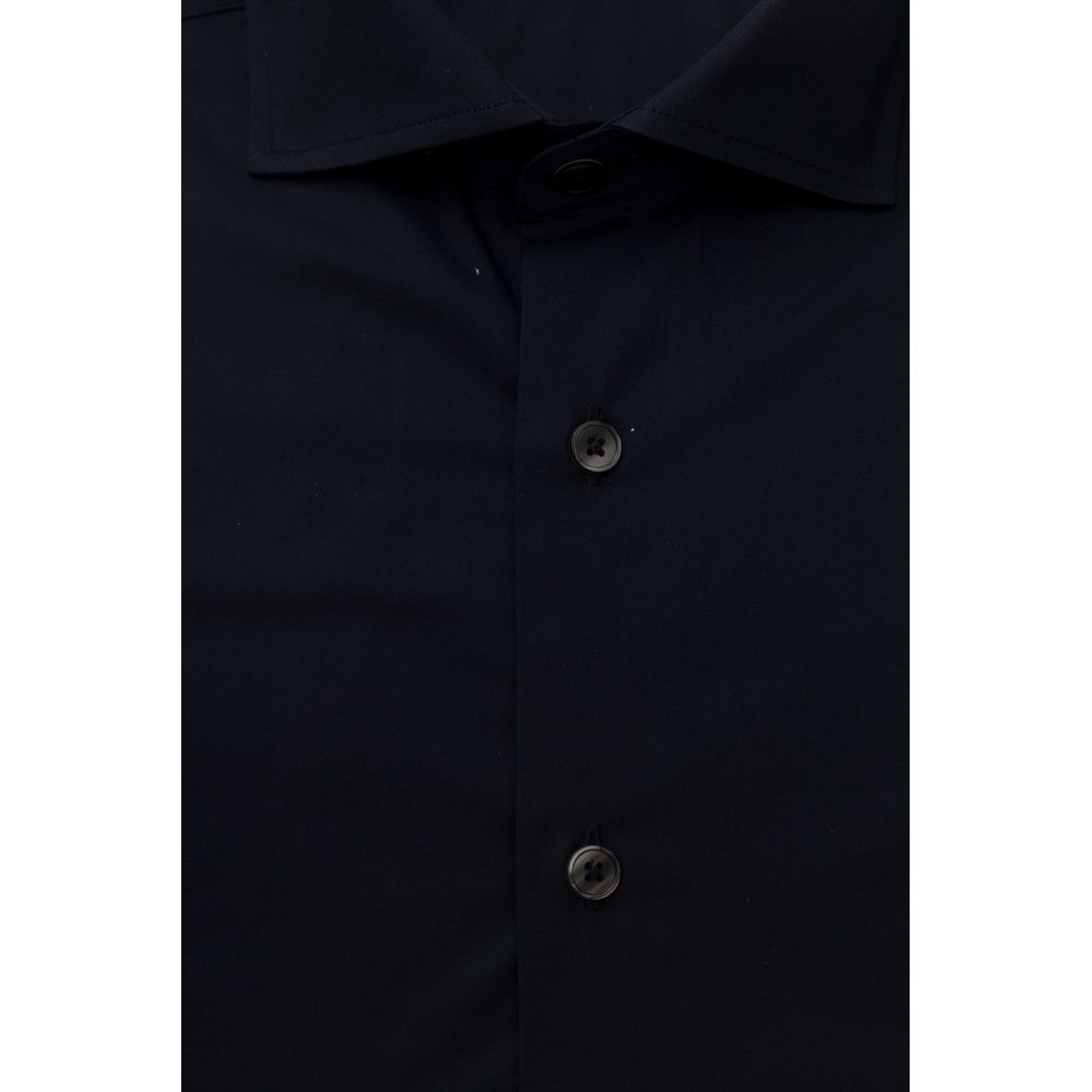 Bagutta Blue Cotton Men's Slim Fit Shirt